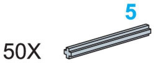 LEGO 970613 5-Stud Axles (Pack of 50)
