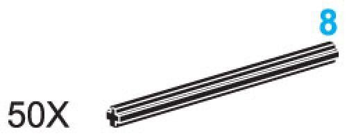 LEGO 970615 8-Stud Axles (Pack of 50)