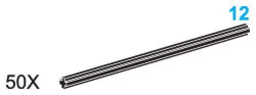 LEGO 970617 12-Stud Axles (Pack of 50)