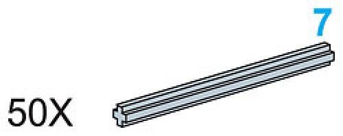 LEGO 991329 7-Stud Axles (Pack of 50)
