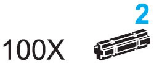 LEGO 991336 2-Stud Axles with Grooves (Pack of 100)