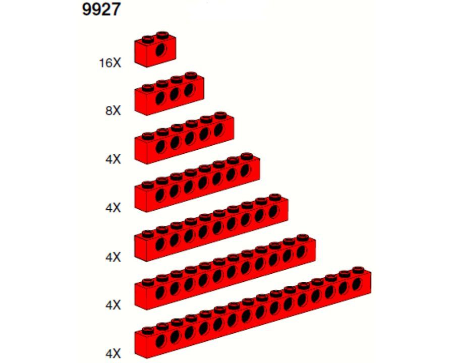 LEGO 9927 Beams (red)