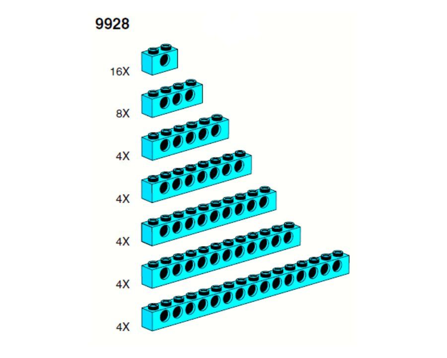 LEGO 9928 Beams (blue)