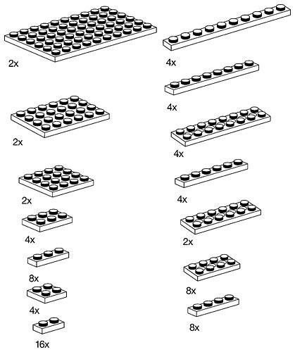 LEGO 9929 Plates Red